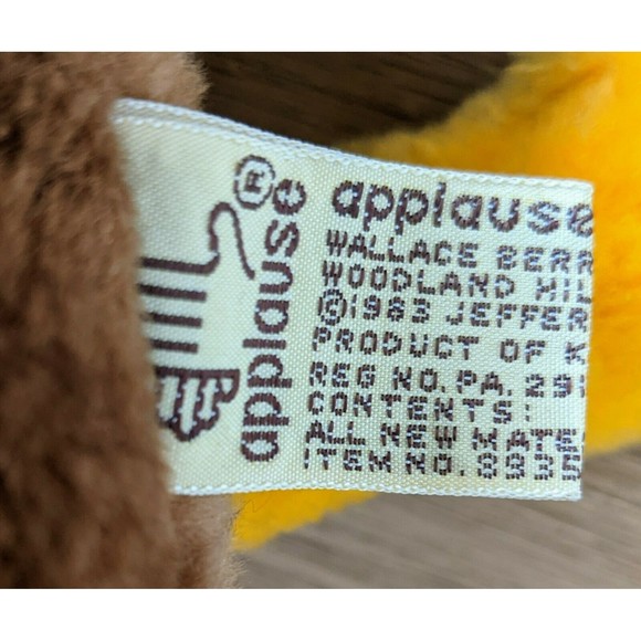 Vintage 1983 Wallace Berries Shoe Comic Strip Bird Skyler 13" Plush Stuff - Picture 3 of 3